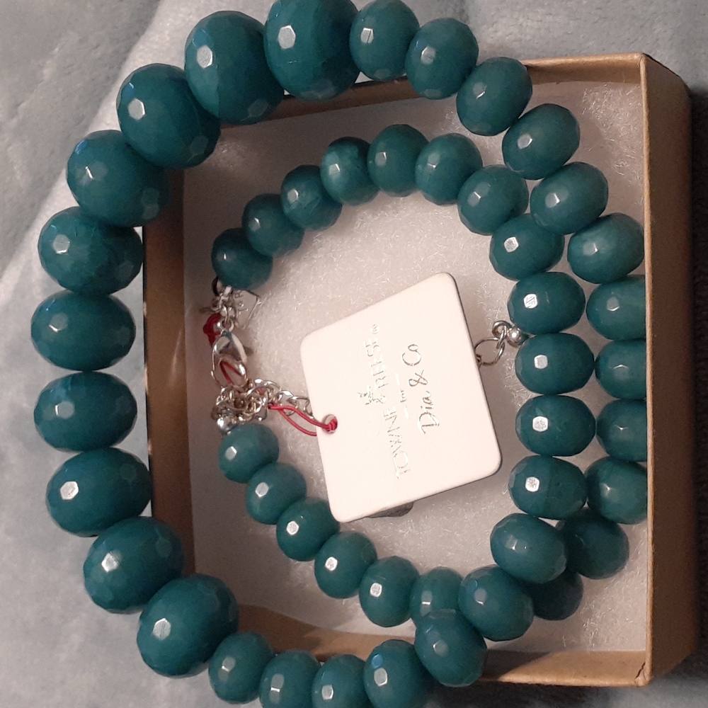 Teal Towne&Reese Statement Necklace